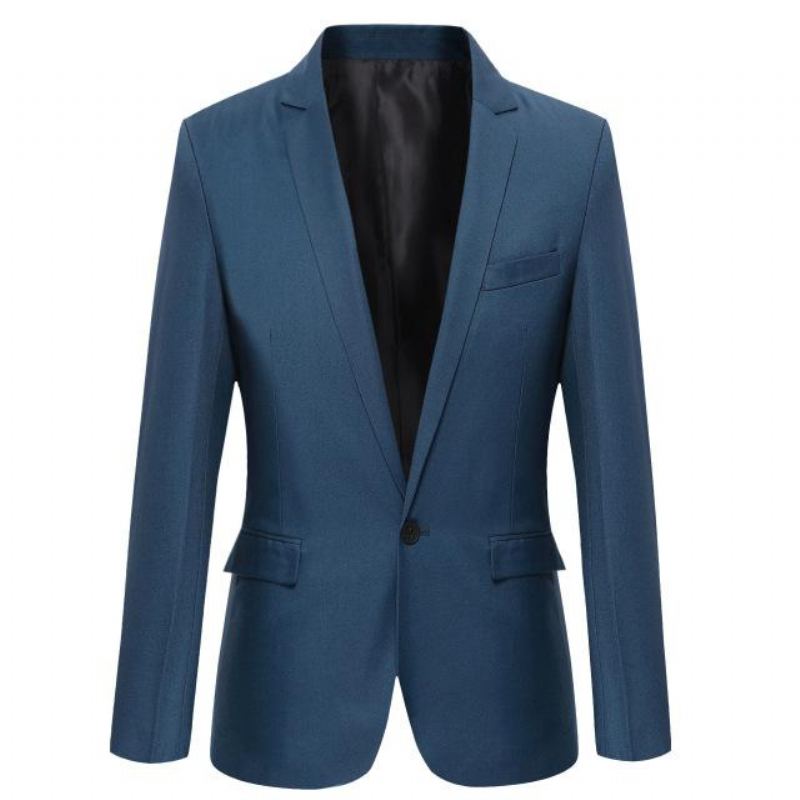 Casual Enfärgad Maskulin Blazer