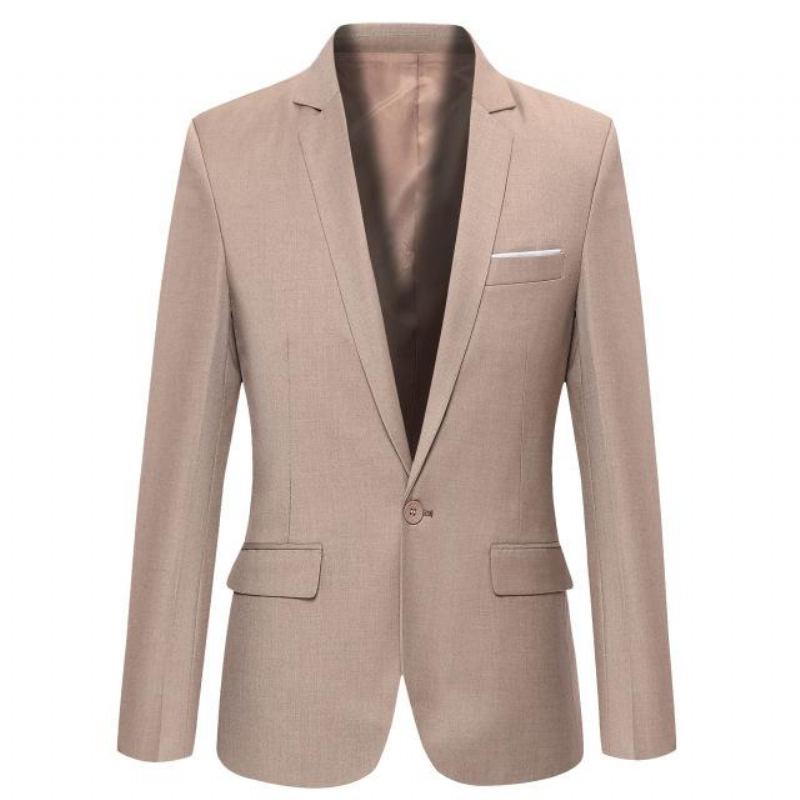 Casual Enfärgad Maskulin Blazer