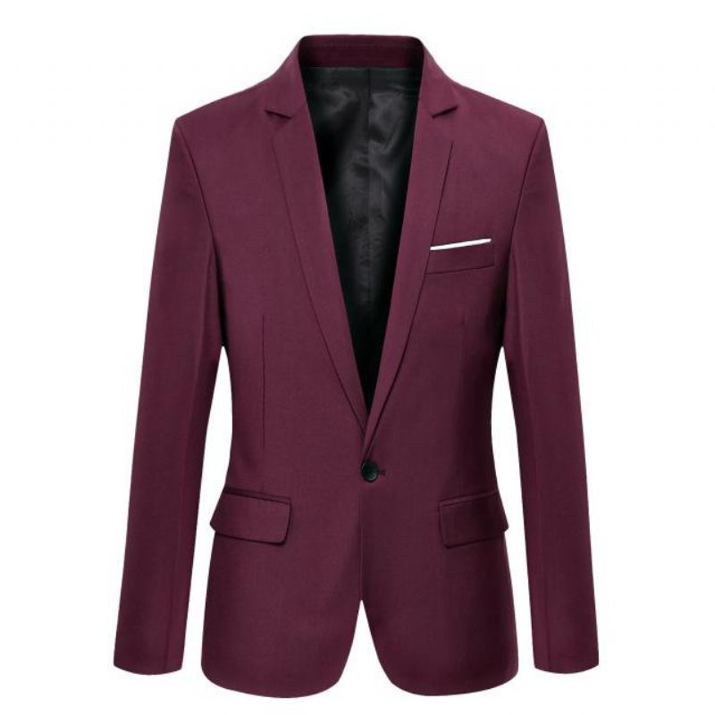 Casual Enfärgad Maskulin Blazer