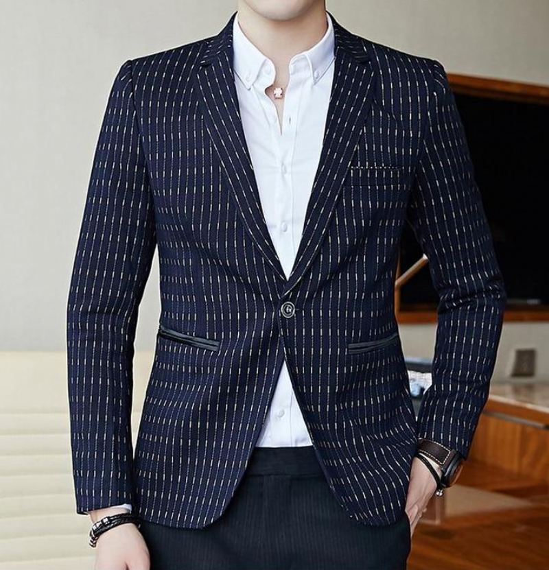 Snygg Business Dot Striped Blazer