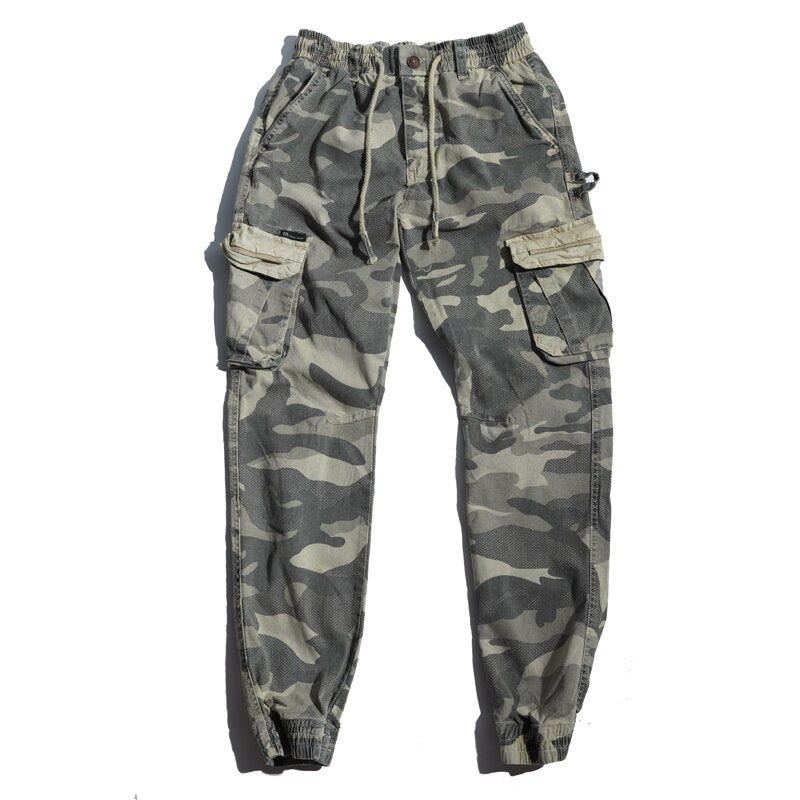 Camo Joggingbyxor Med Flera Fickor