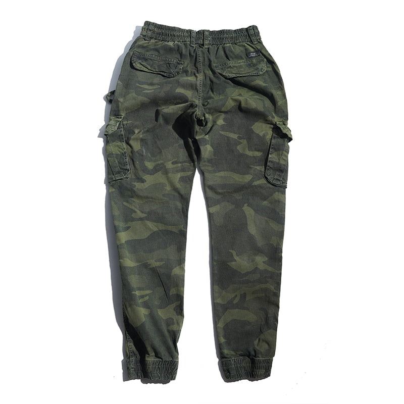 Camo Joggingbyxor Med Flera Fickor