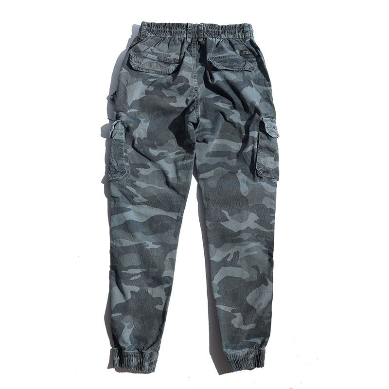 Camo Joggingbyxor Med Flera Fickor