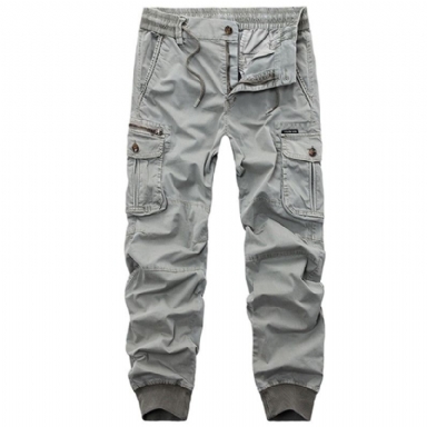 Cargo Joggers Militära Casual Byxor