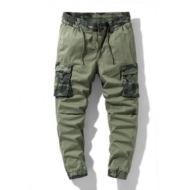 Cargo Streetwear Joggingbyxor Med Elastisk Midja