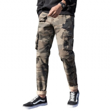 Designerbyxor I Bomull Camo