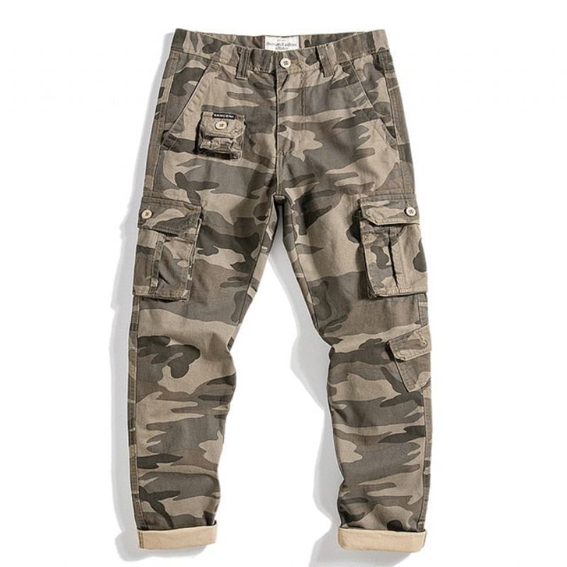 Designerbyxor I Bomull Camo