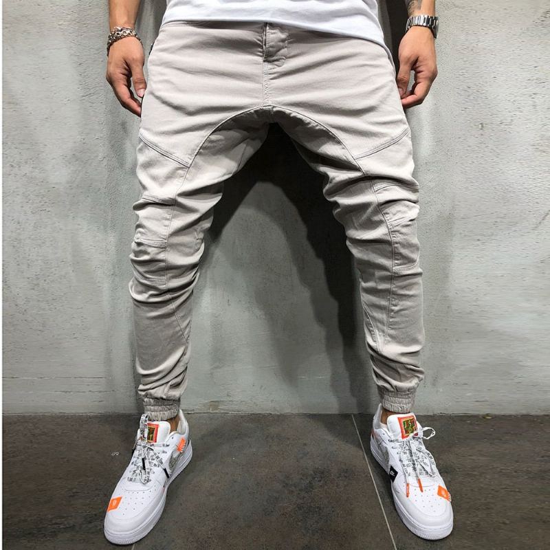 High Street Splicing Multi Pocket Joggers