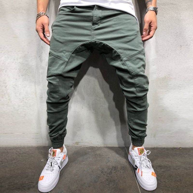 High Street Splicing Multi Pocket Joggers