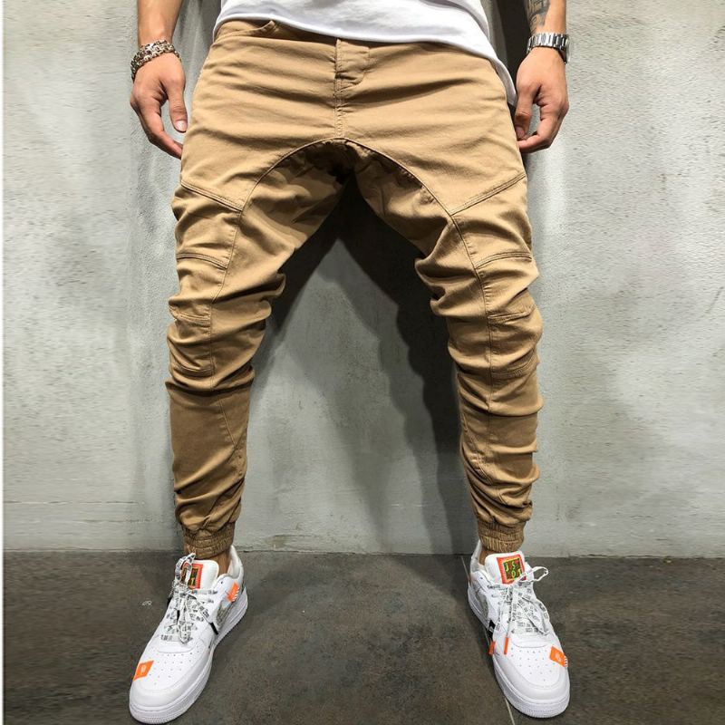 High Street Splicing Multi Pocket Joggers