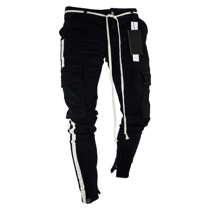 Side Stripe Camo Streetwear Joggingbyxor