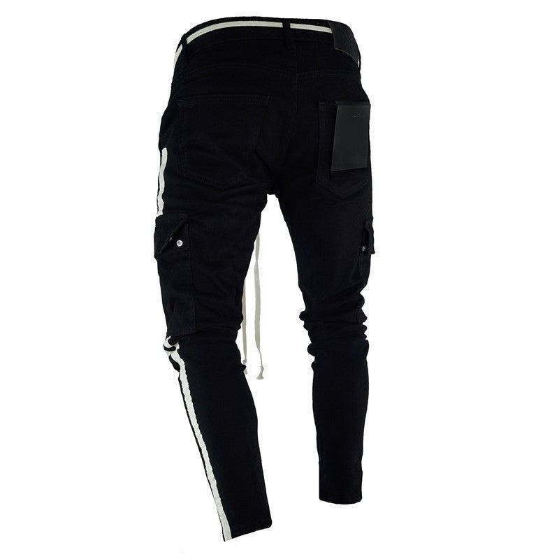 Side Stripe Camo Streetwear Joggingbyxor