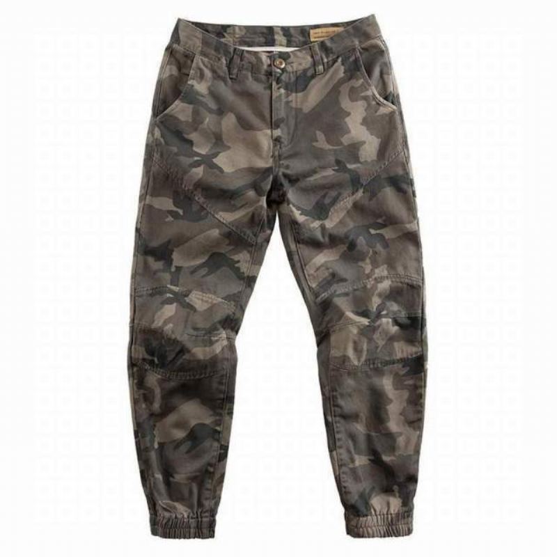 Streetwear Jogger 100% Bomull Kamouflagebyxor