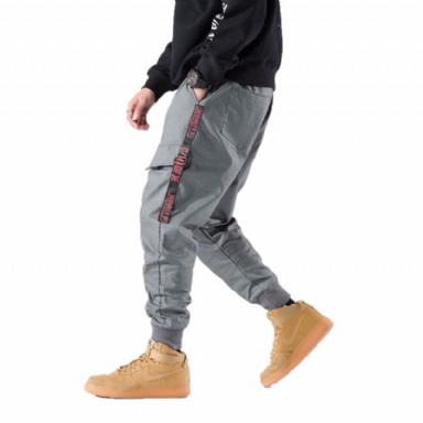 Streetwear Sidfickor Stripe Joggingbyxor